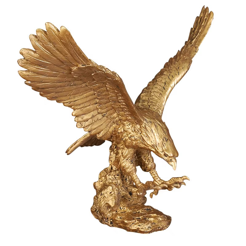 Goldener Adler als Office-Skulptur in Goldoptik - Ansicht 1