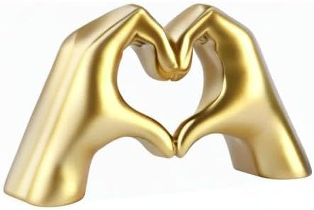 Liebesfingerstatue Moderne, Goldene Gestendekoration, Moderne Kunstskulptur Personalisierter Finger Perfekt Für Kreative Hochzeits- Und Desktop -Dekoratio (Gold, L)