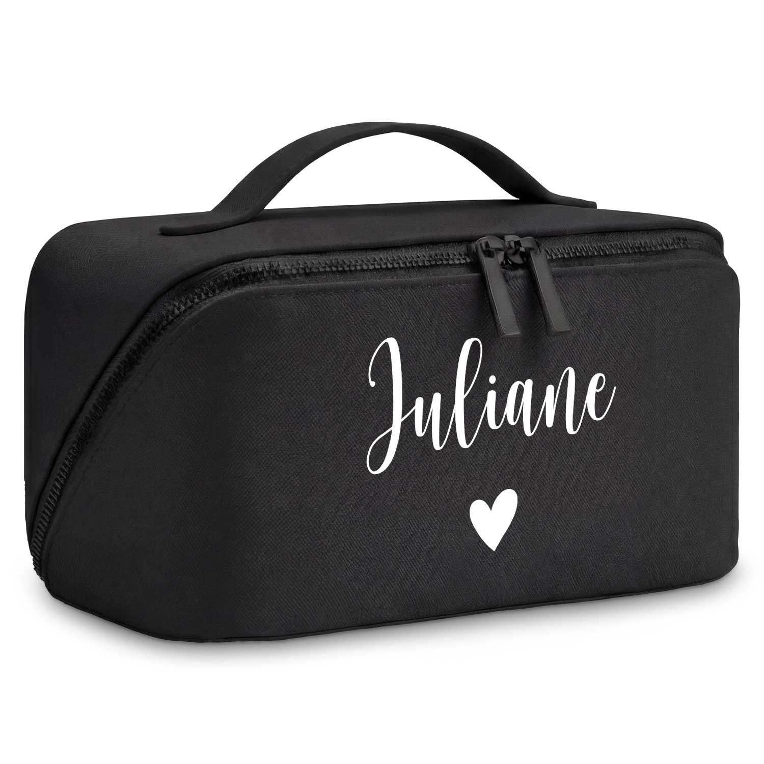 Personalisierte Kosmetiktasche mit Name ca. 24 x 12 x 12 cm | Geschenkidee in Gold