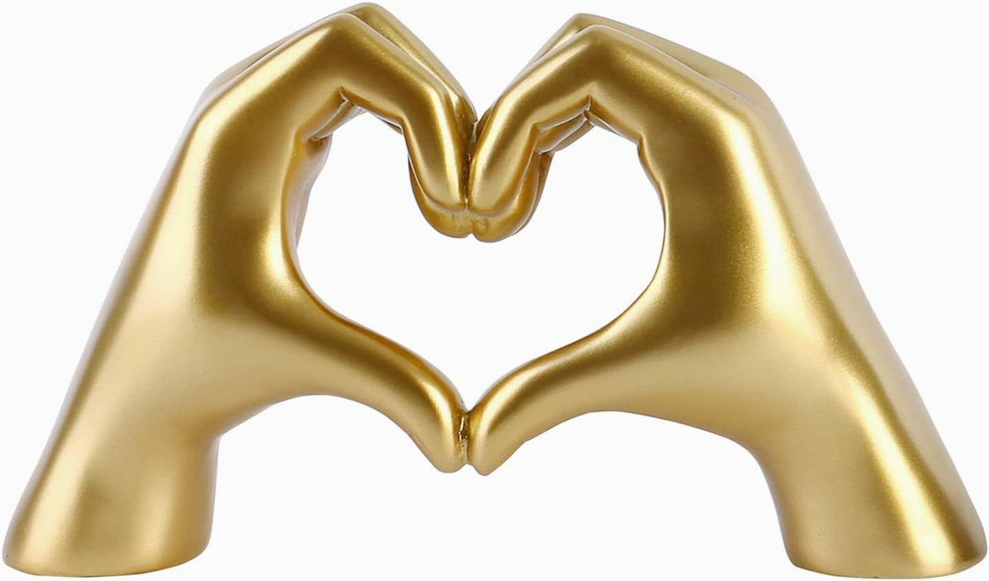 Liebesfingerstatue Moderne, Goldene Gestendekoration, Moderne Kunstskulptur Personalisierter Finger Perfekt Für Kreative Hochzeits- Und Desktop -Dekoratio (Gold, L)