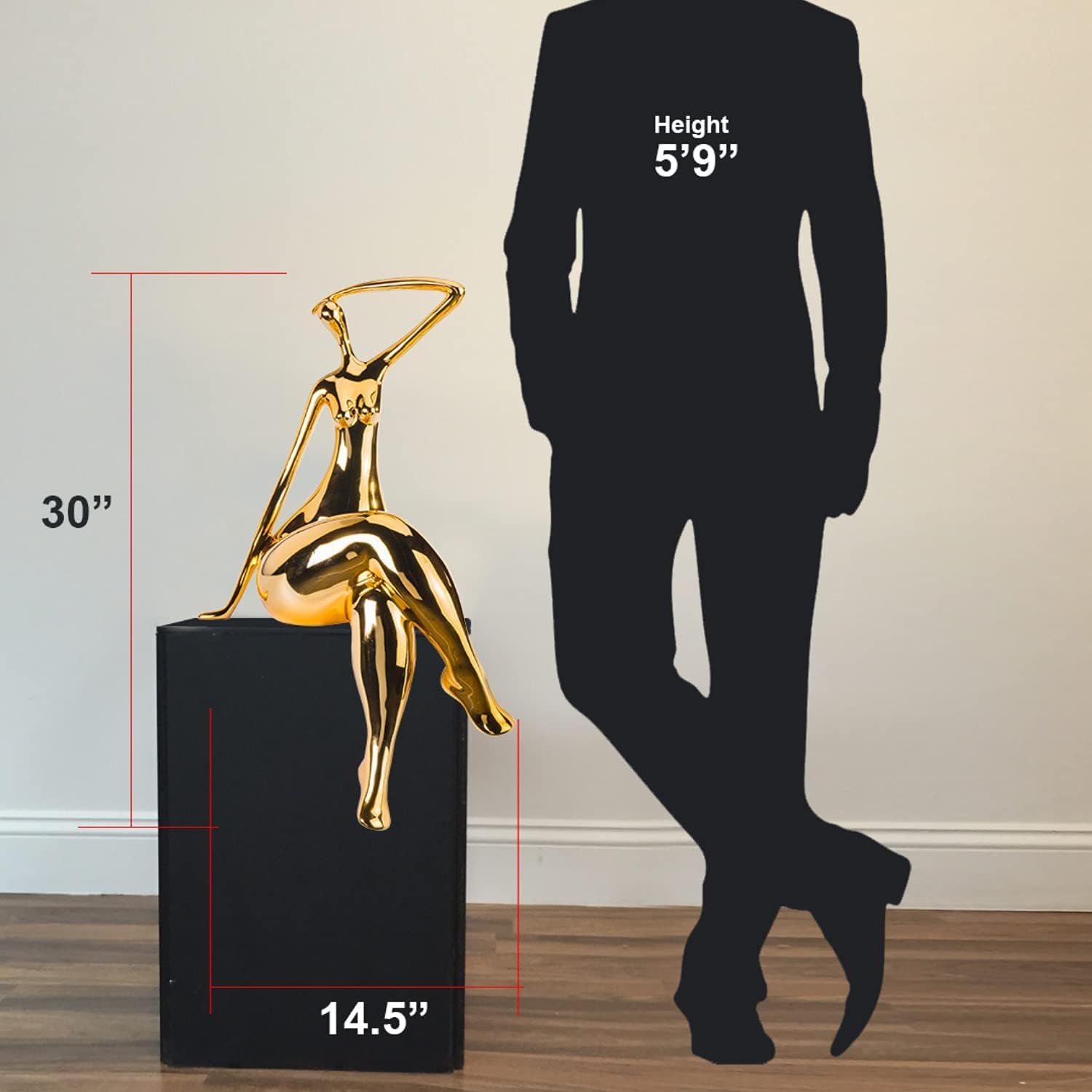 Isabella Goldoptik Skulptur | Figur mit Galeriecharakter