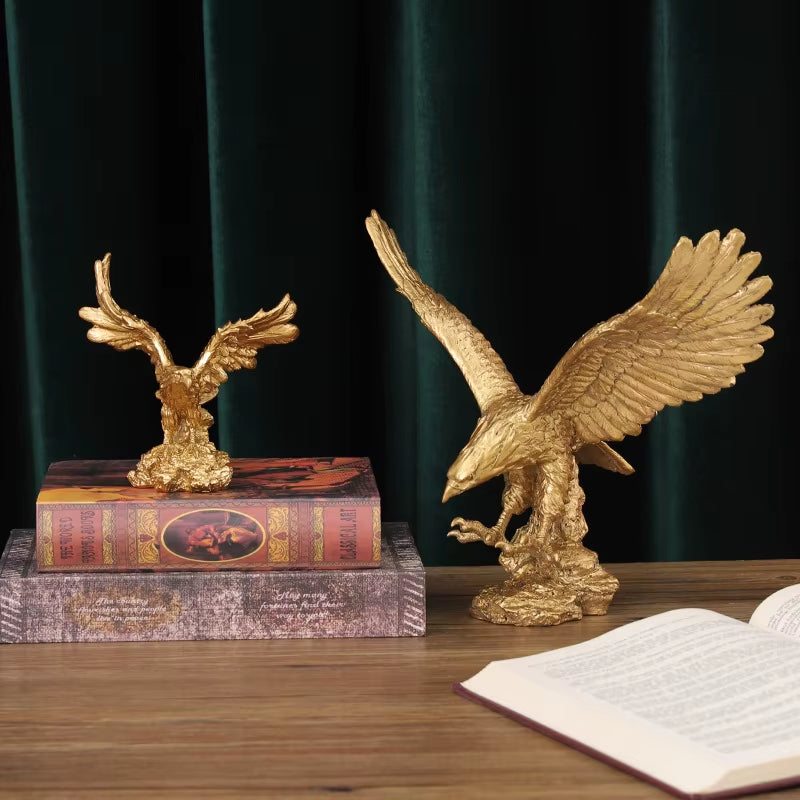 Goldener Adler als Office-Skulptur in Goldoptik - Ansicht 3
