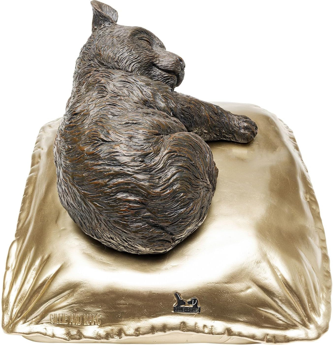 Kare Design Deko Figur Koala, Grau/Gold, Handbemalt, Unikat, Deko Objekt Fürs Wohnzimmer, Für Regale, Tier Design, Schlafzimmerdekoration, 20X35X35 Cm (H/B/T)