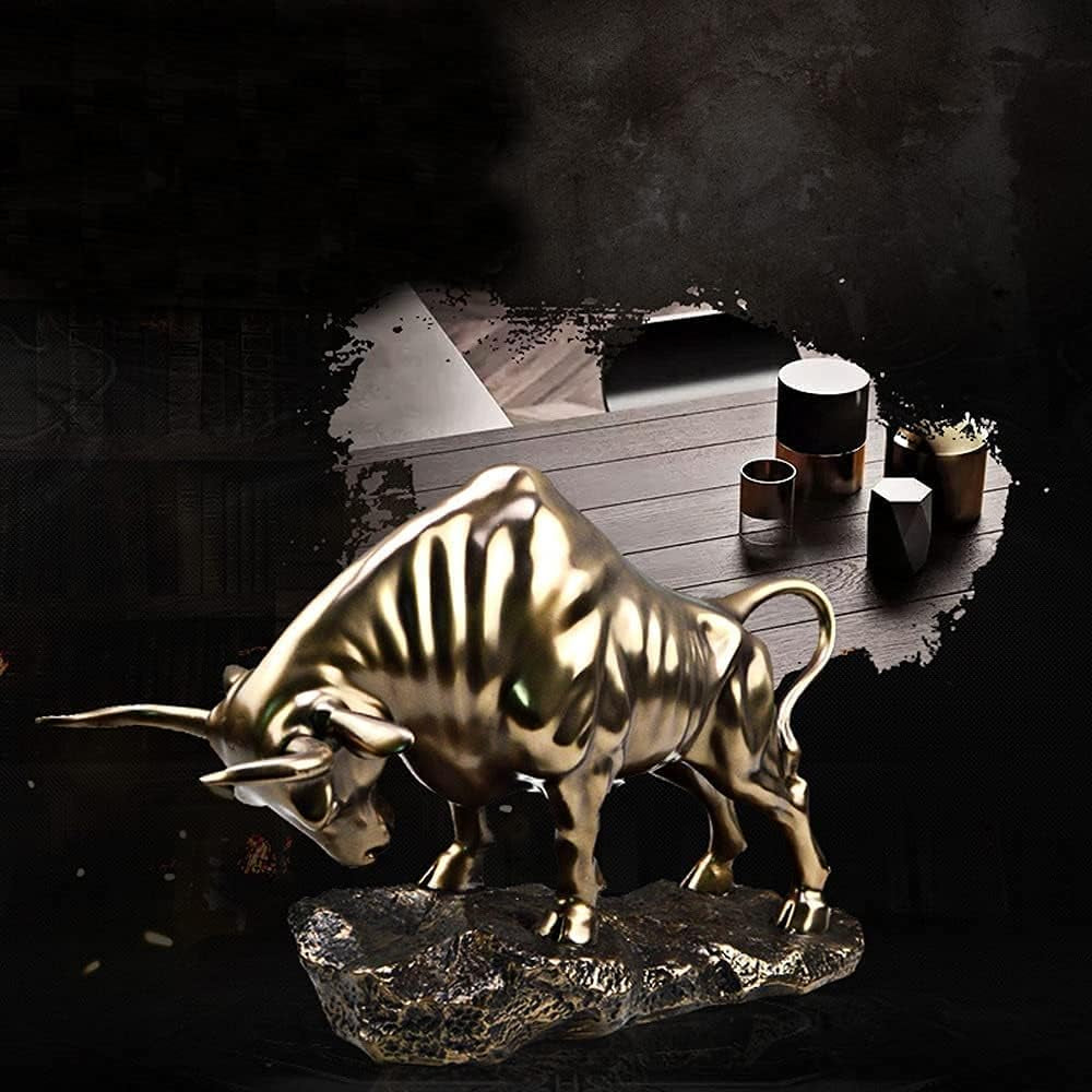 Kreativität Golden Wall Street Stier OX Figur Skulptur Stier Statue Home Office Dekoration Geschenk