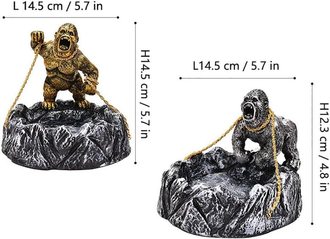 Gorilla Tray Gold | Statement Figur mit Ablage