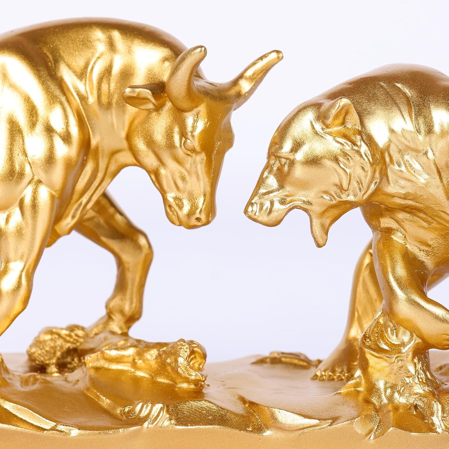 Wall Street Bull & Bear Gold | Trader Skulptur fürs Büro