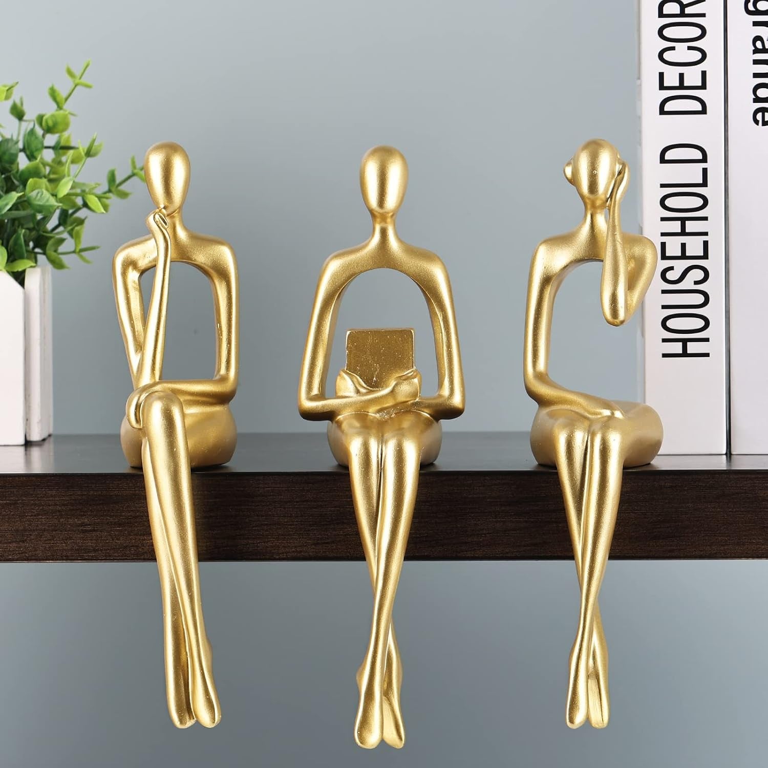 Golden Seat Figures | 3er Skulpturen-Set