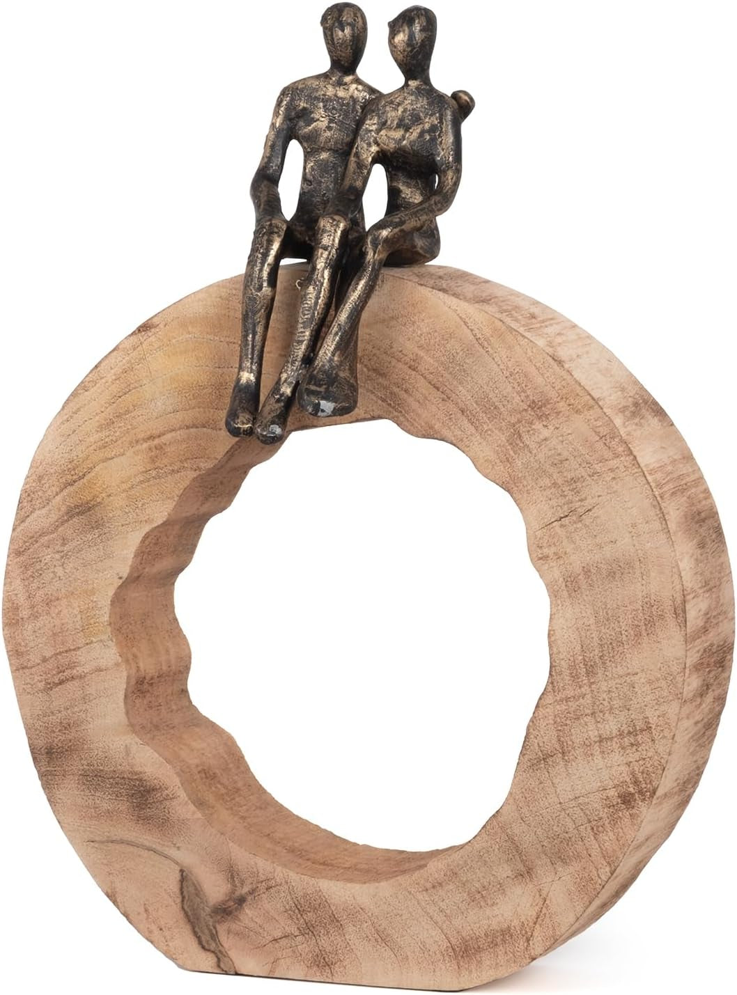 Be Together Skulptur Schwarz-Gold | Paar Dekoobjekt