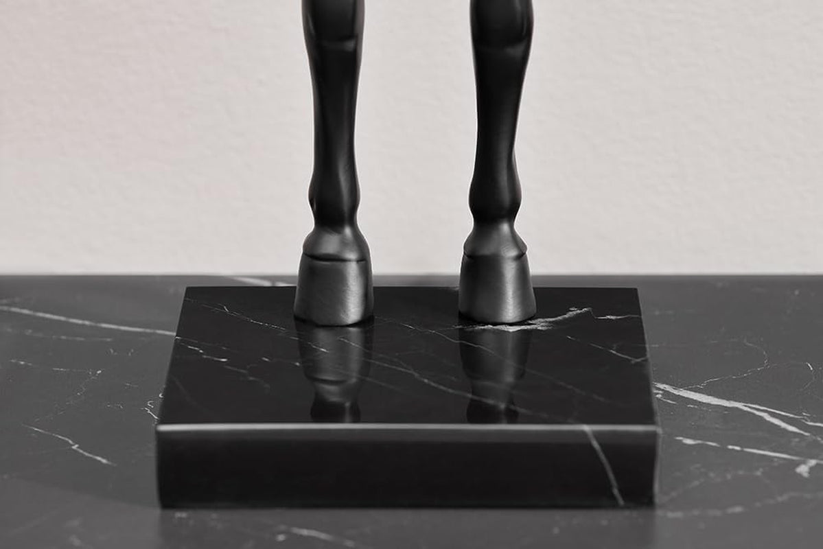 Black Beauty Pferde-Tischlampe | Schwarz-Gold 75 cm
