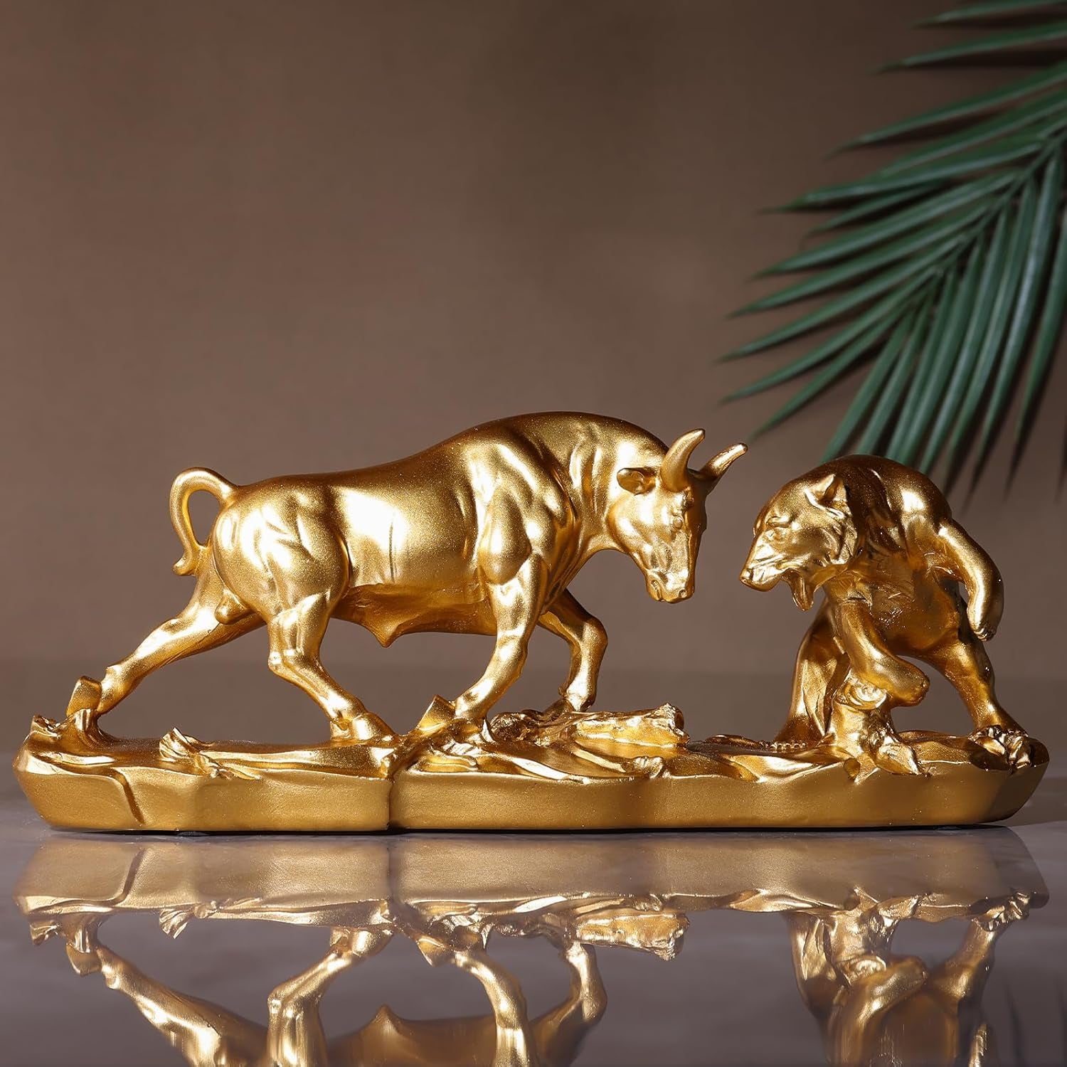 Wall Street Bull & Bear Gold | Trader Skulptur fürs Büro