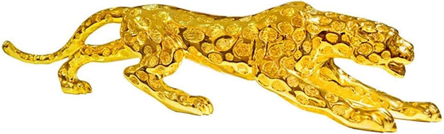 Feng Shui Panther Gold | Große Raubkatzen-Skulptur