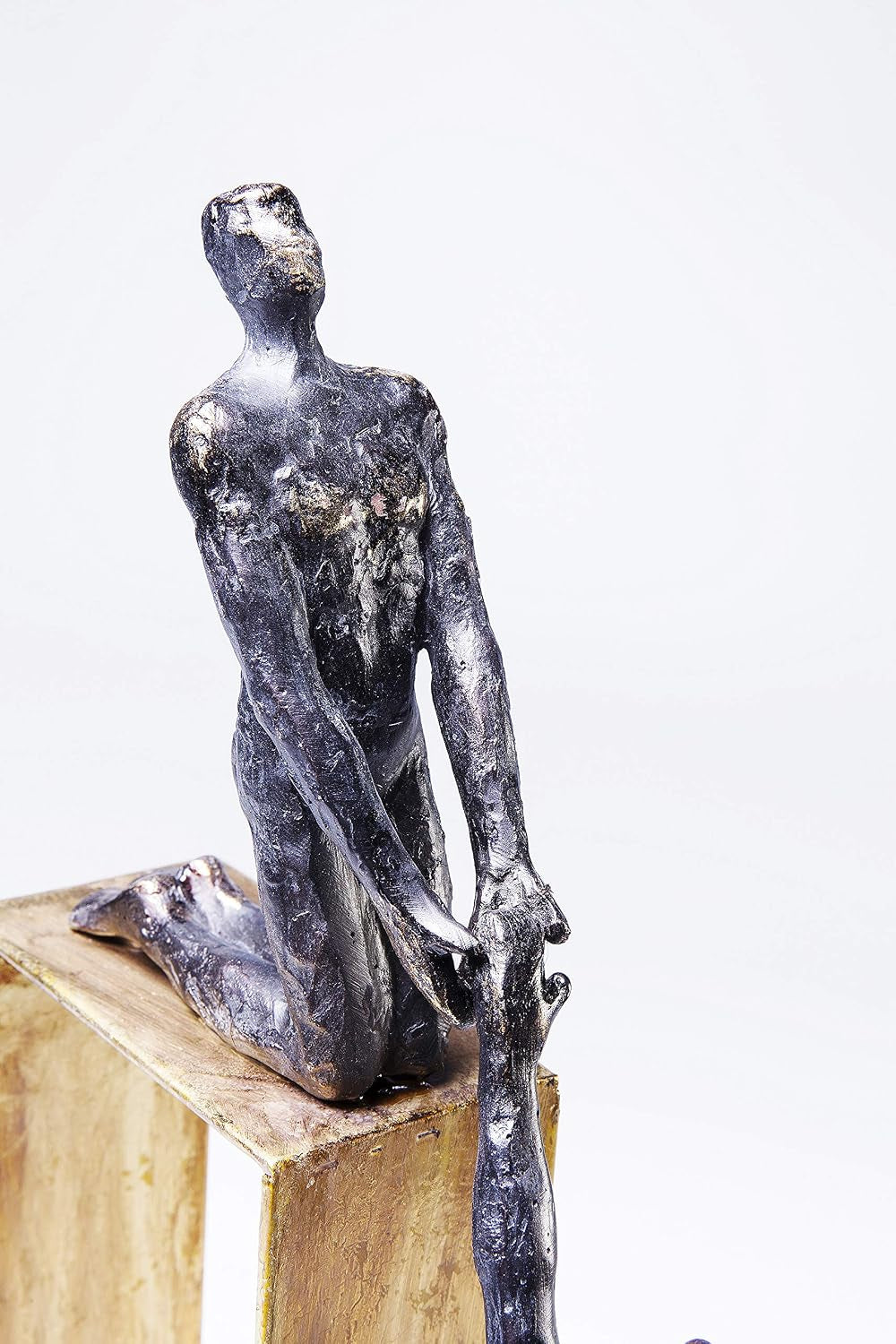 Come Together Skulptur Schwarz-Gold | Figurenobjekt 51 cm