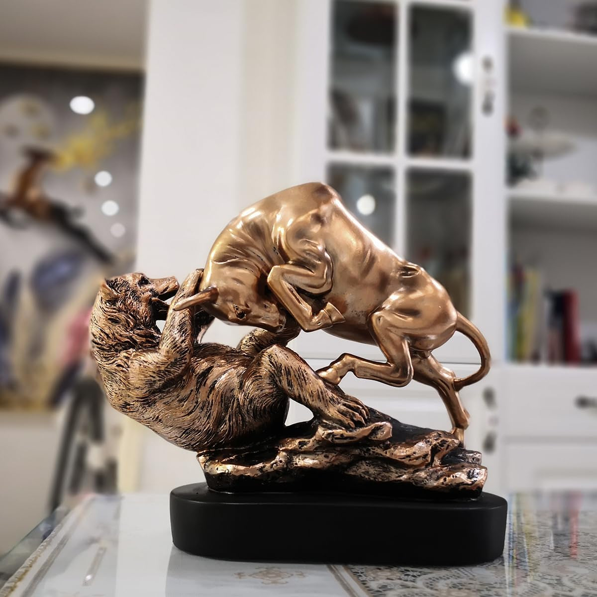 Bull & Bear Bronze Patina | Office Skulptur