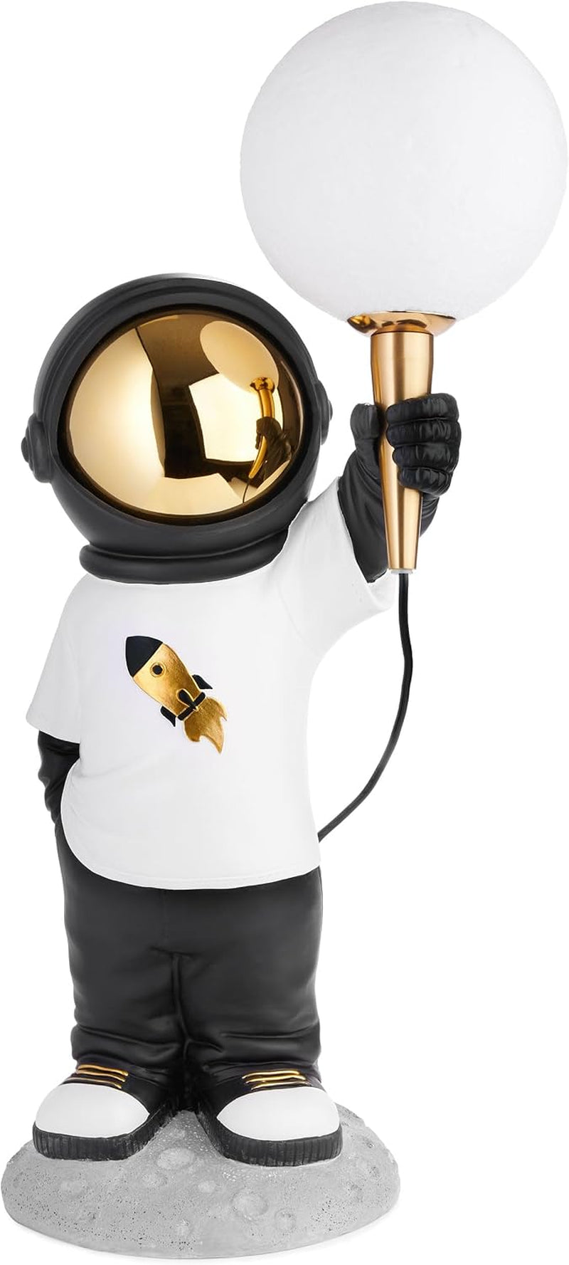 Moon Lamp Astronaut Gold | Pop-Art Leuchte 46 cm