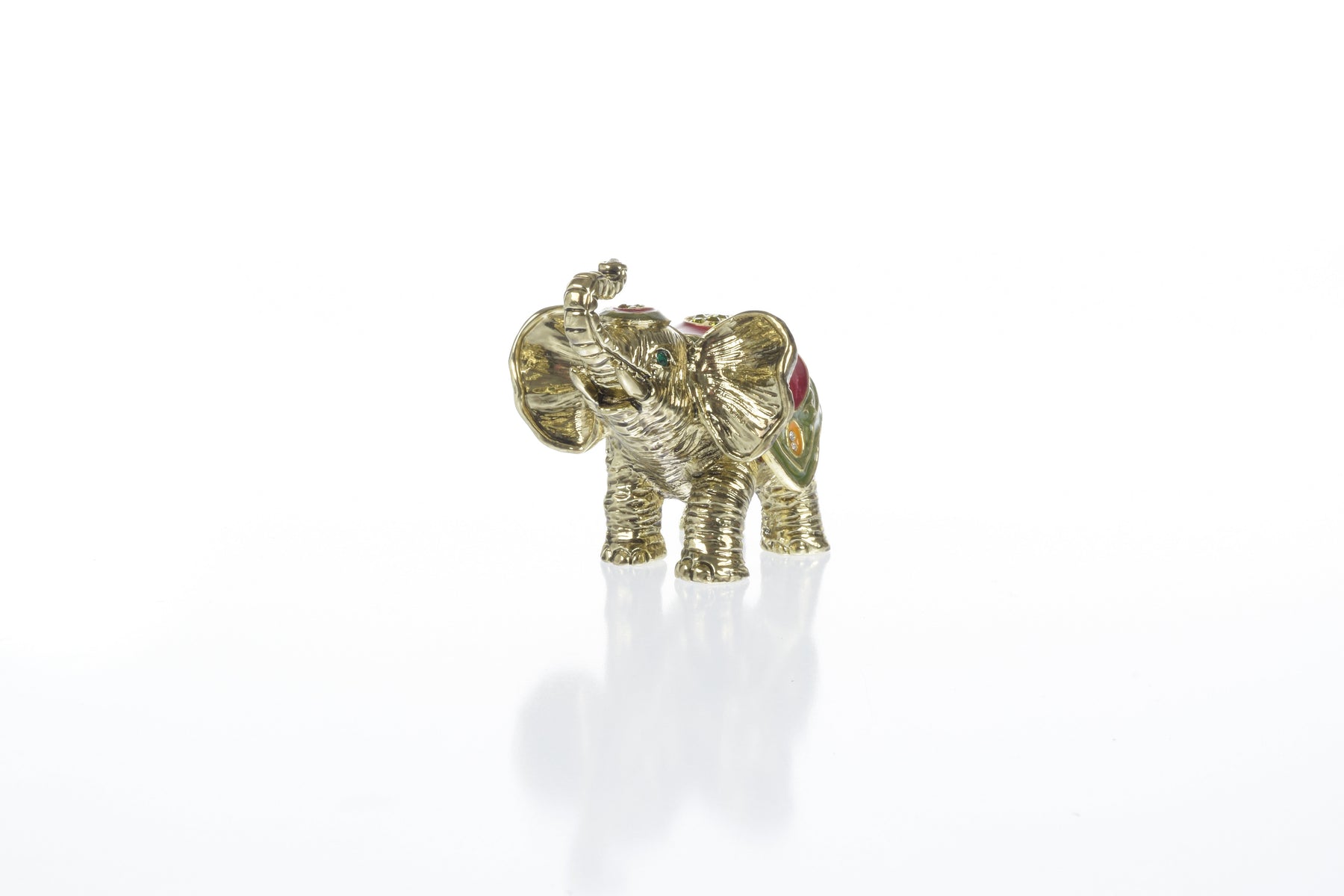 Goldener Elefant | Schmuckobjekt mit Kristalldetails - LAFFARTS Gallery
