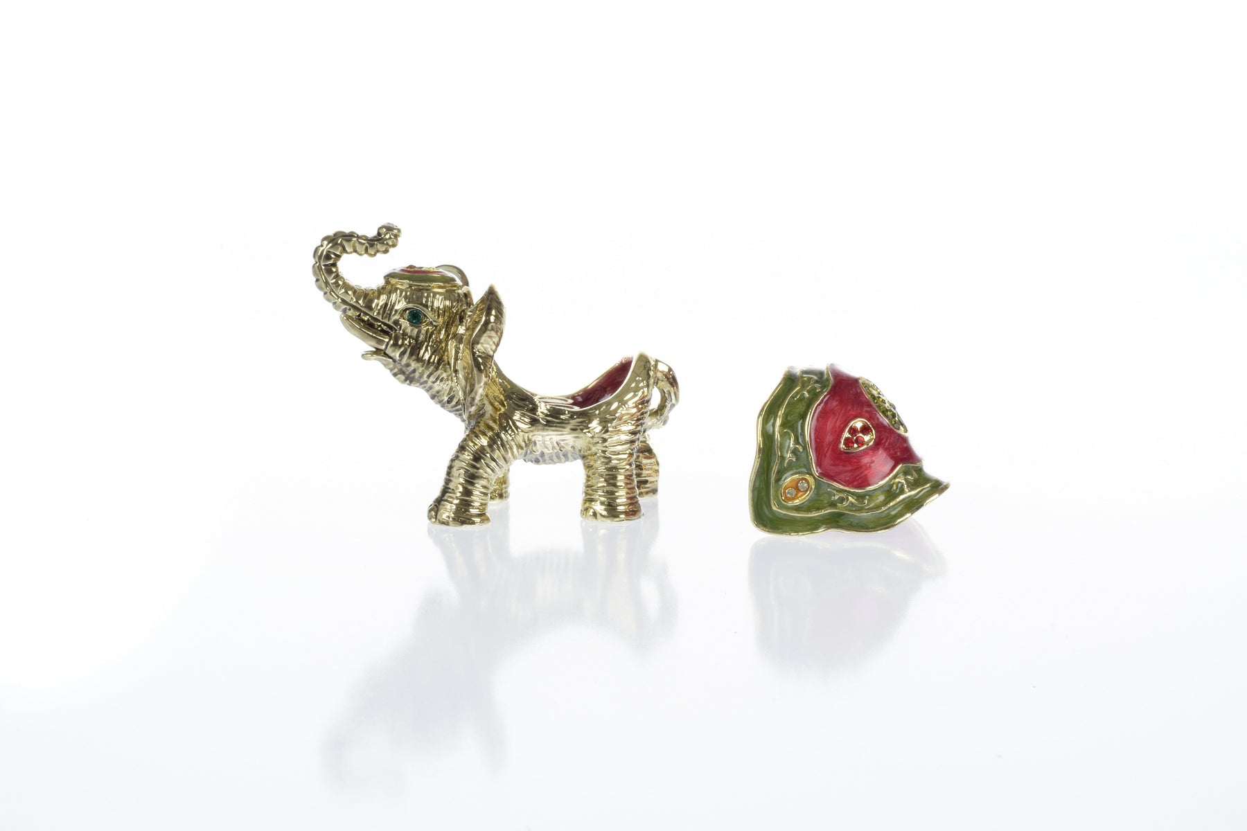 Goldener Elefant | Schmuckobjekt mit Kristalldetails - LAFFARTS Gallery