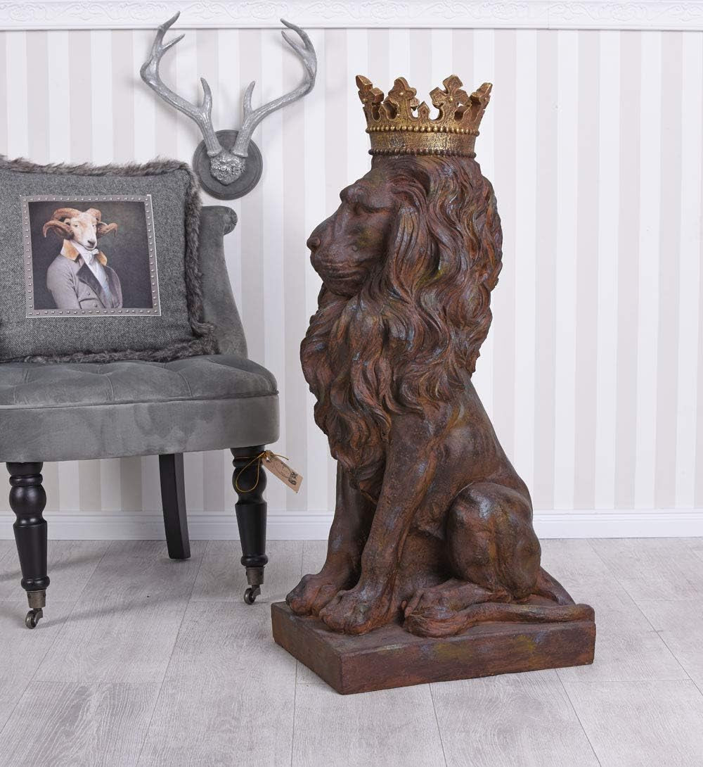XXL Parkskulptur Löwe Antik Löwenstatue Gartenskulptur Gartenfigur Löwenfigur Cw205 Palazzo Exklusiv
