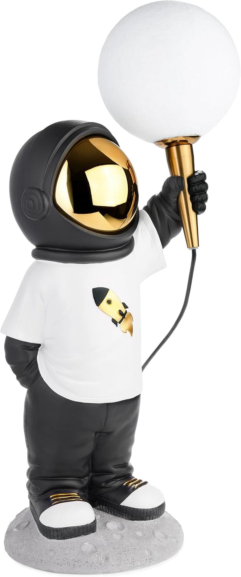 Moon Lamp Astronaut Gold | Pop-Art Leuchte 46 cm