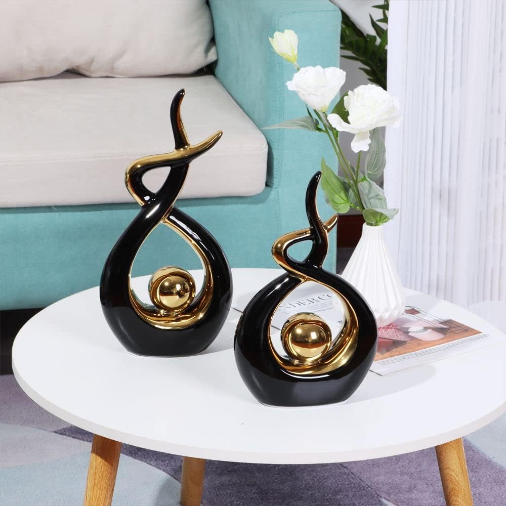 CESTATIVO Keramik Statue, Moderne Abstrakte Skulptur, Haus Deko, Tischdekoration Für Wohnzimmer, Schlafzimmer, Esszimmer, Büro