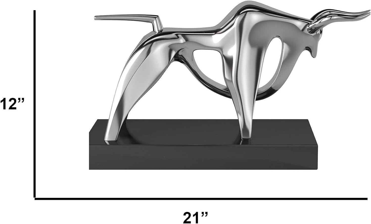 Chrome Bull Sculpture | Börsen-Bulle fürs Office