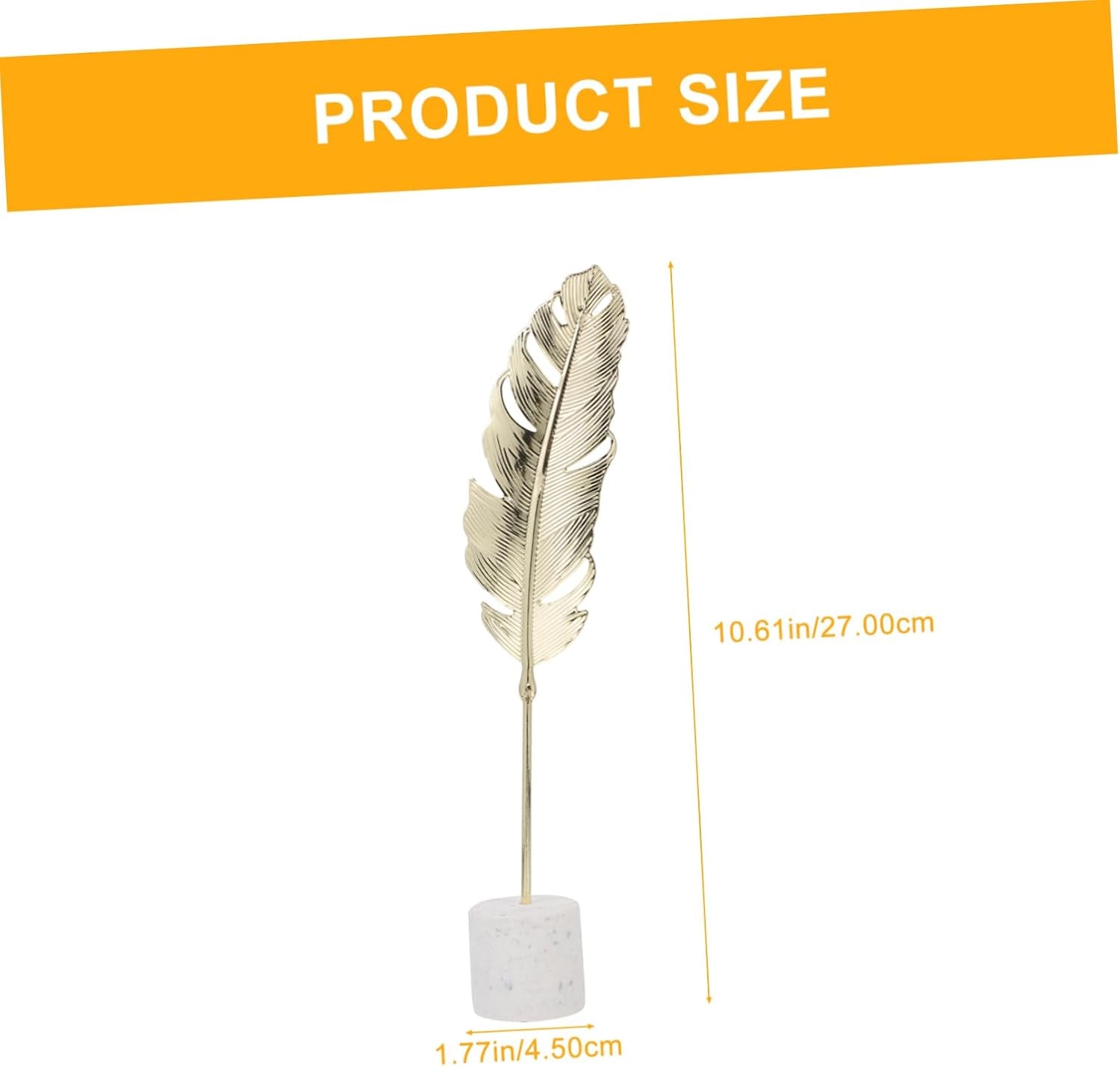 Gold Feather Desk Object | Feder-Skulptur fürs Büro