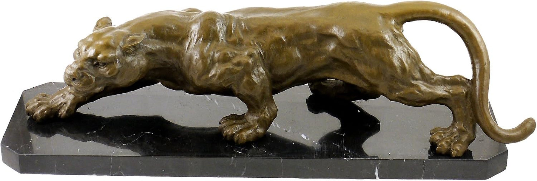 - XXL Panther Statue in Bronze Auf Marmorsockel - Signiert Von Milo - Skulptur - Tierskulptur - Luxus Deko - Edel Dekoration - Wohnung - Einrichtung
