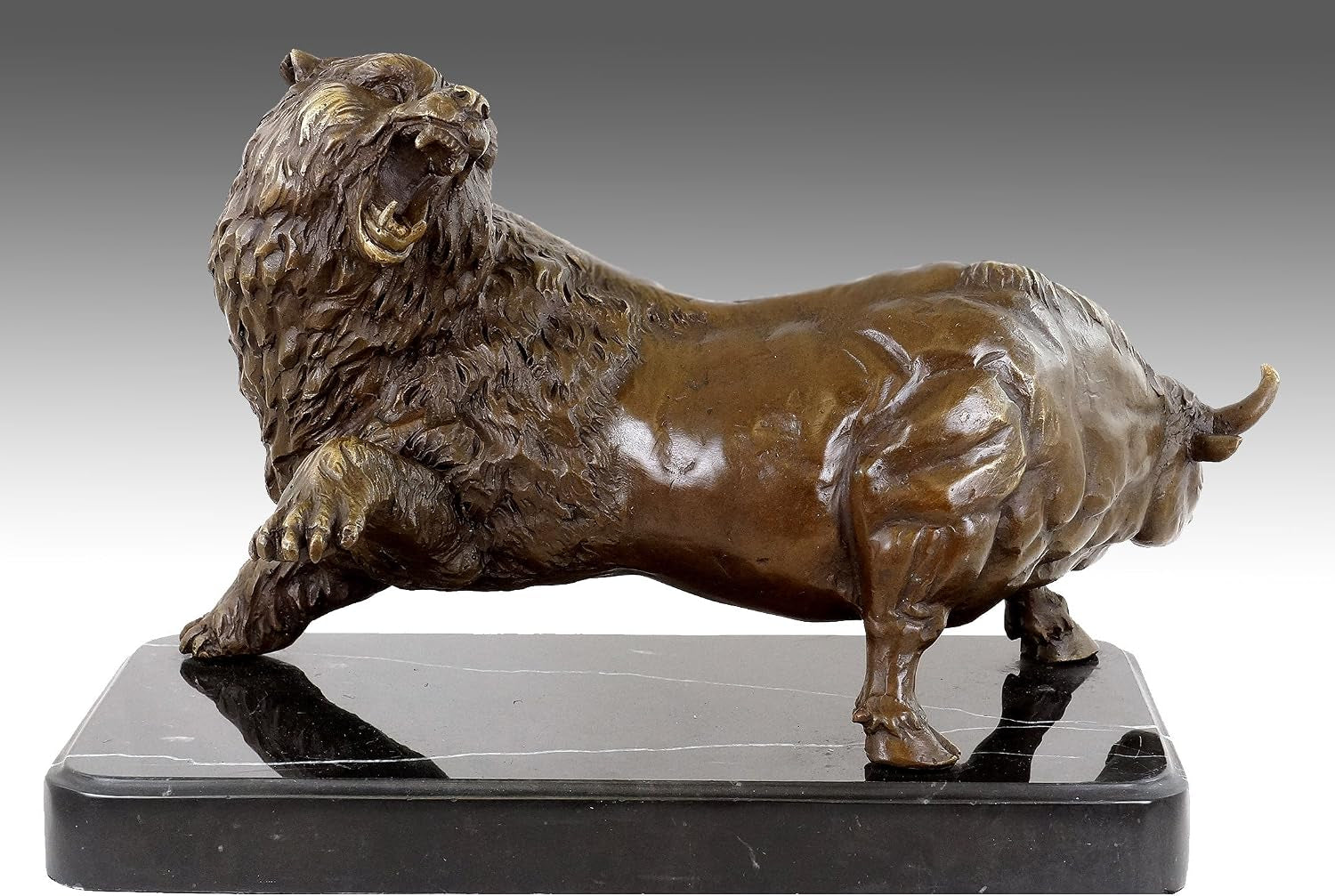 Moderne Kunst Skulptur - Bulle & Bär - Trader Bronze - Börsenfigur - Martin Klein - Trading Aktien Kurse - Statuen Online Kaufen - Bürodeko Für Innen