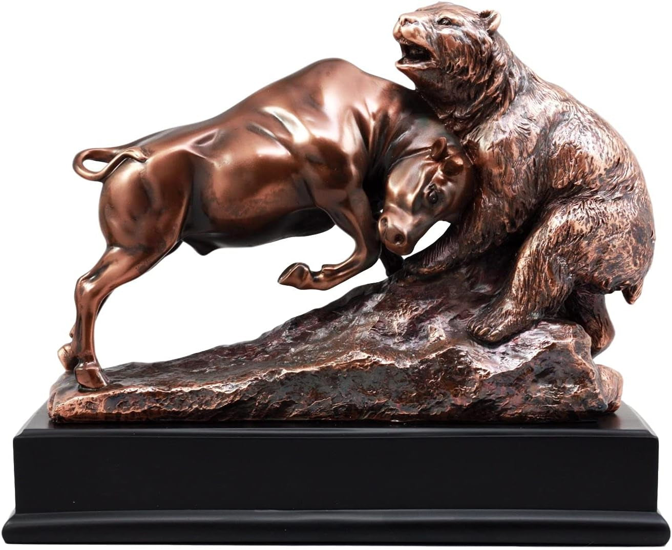 Charging Bull & Bear Bronze - Börsen-Skulptur