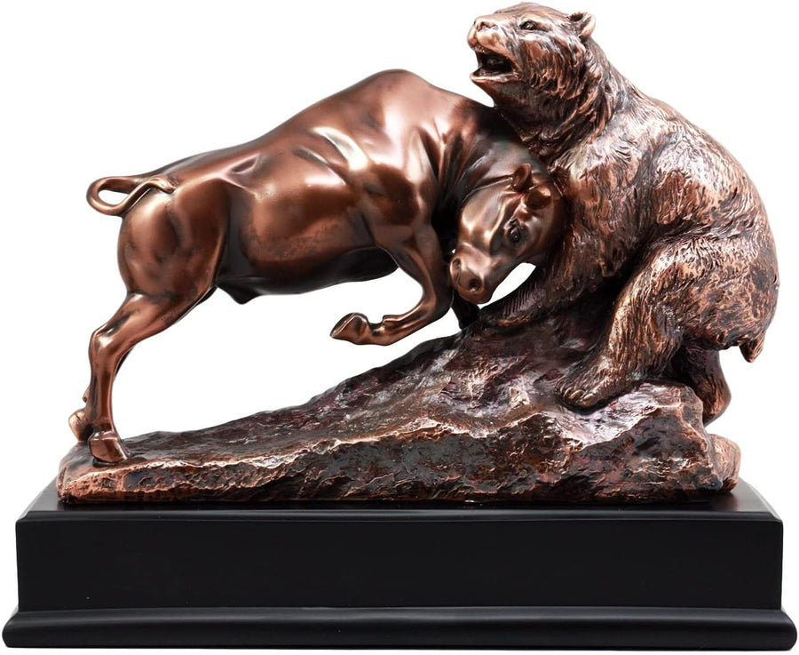Charging Bull & Bear Bronze - Börsen-Skulptur