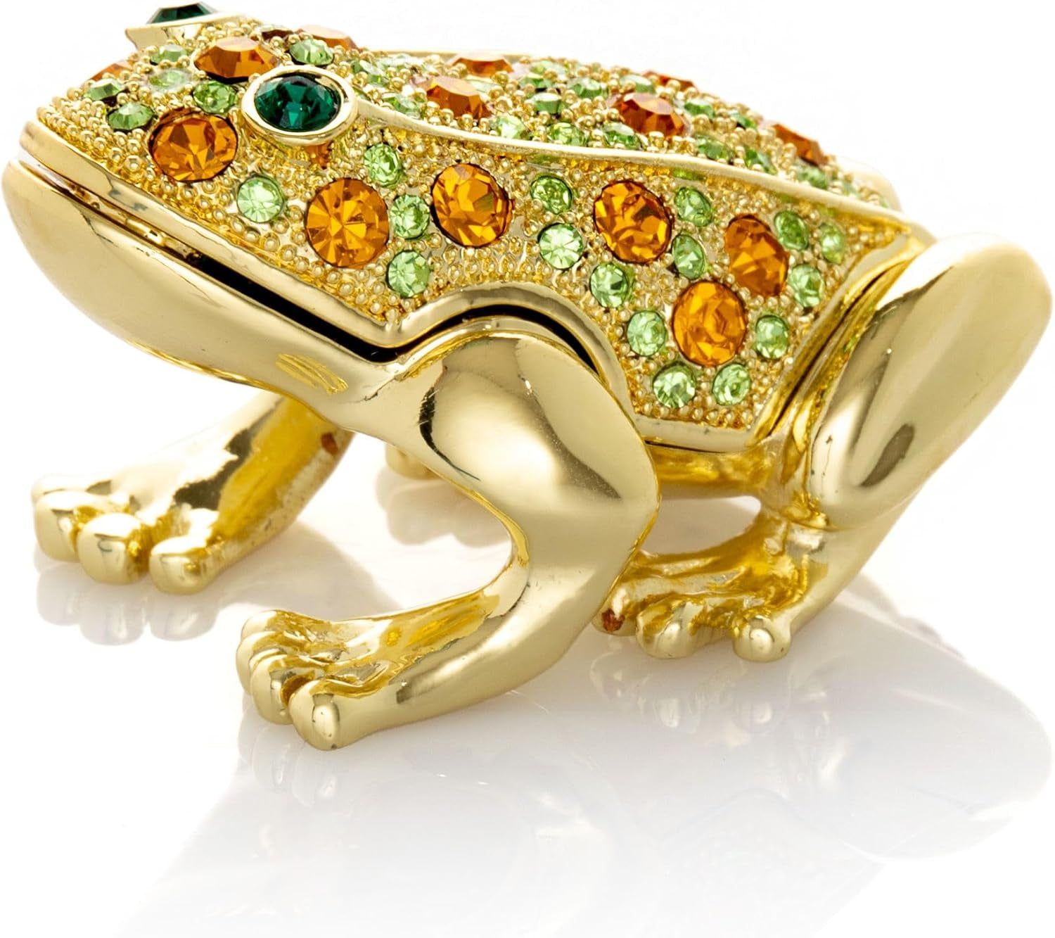 Frog Schmuckbox Gold | Schmuckkästchen mit Kristall-Look