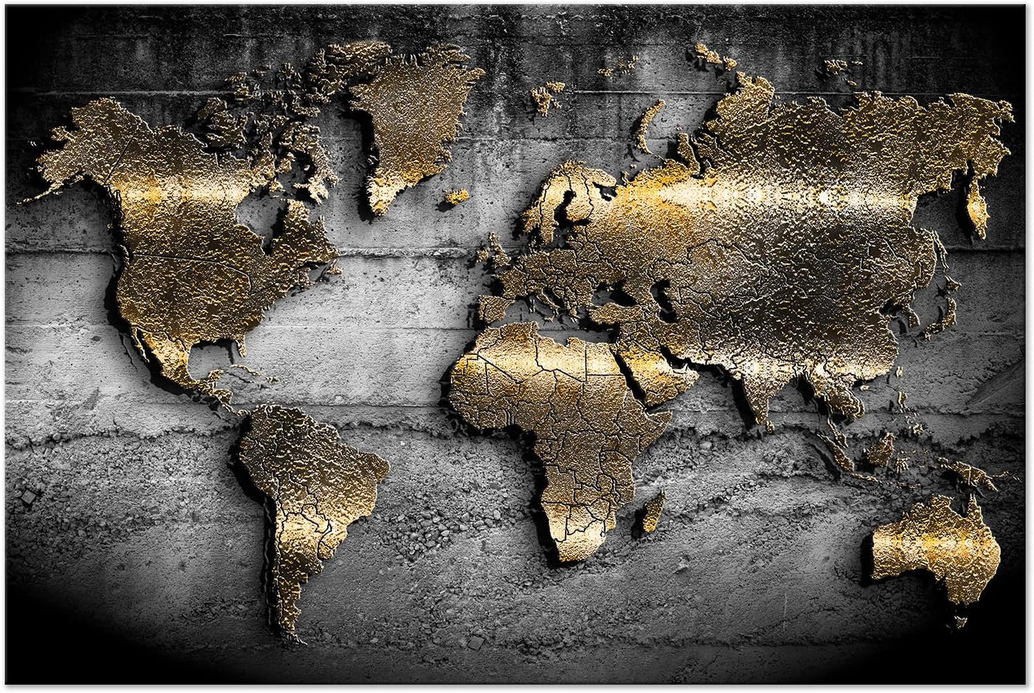 Black Gold Texture Acrylglasbild 90 x 60 cm | Wandkunst