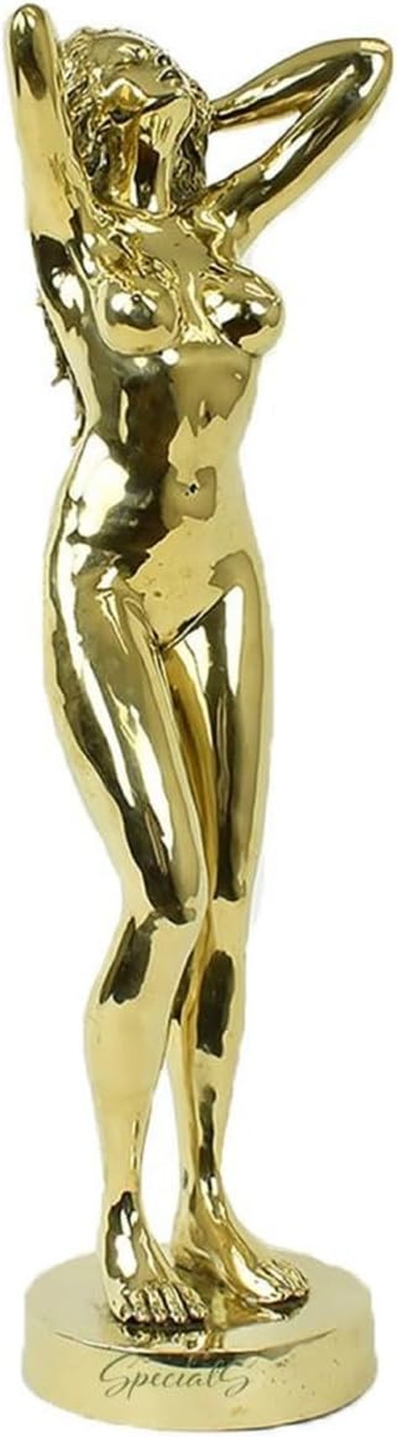 Golden Female Sculpture XXL Bronze-Skulptur 100 cm