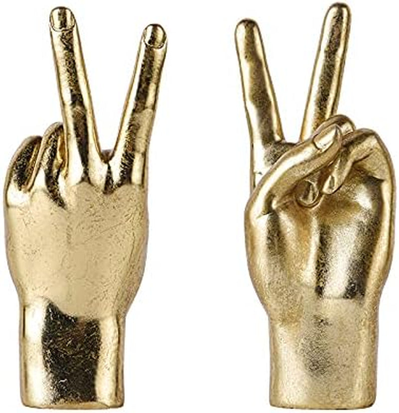 Victory Hand Gold 21,6 cm | Symbol-Skulptur für Office Detail 5