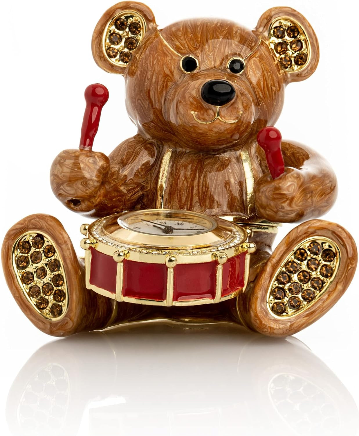 Bear Clock Schmuckbox | Sammlerobjekt mit Uhrdetail