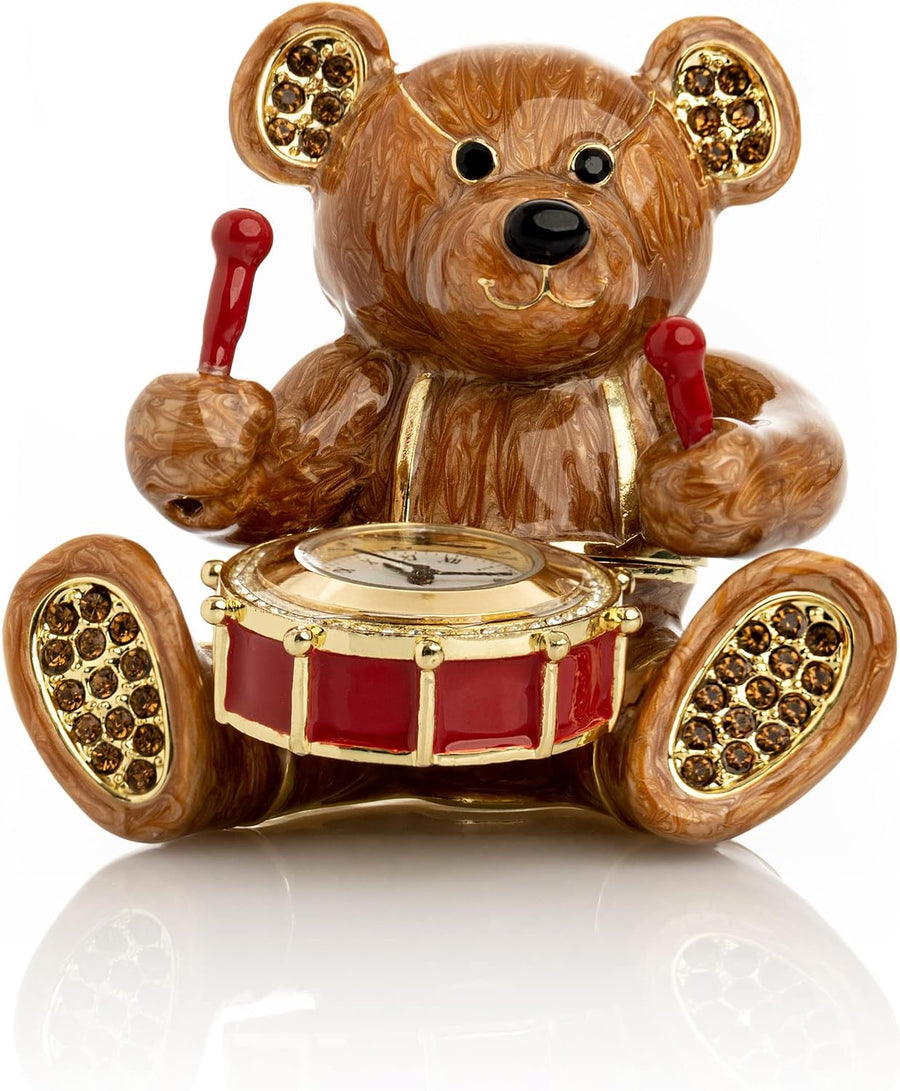 Bear Clock Schmuckbox | Sammlerobjekt mit Uhrdetail