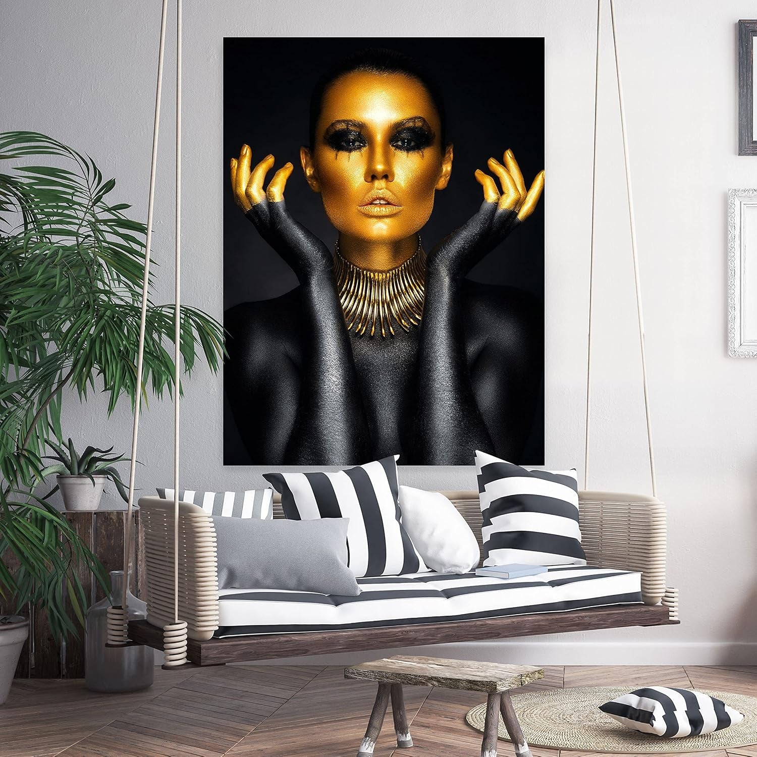 Gold Model Acrylglasbild Wandbild 100 x 75 cm