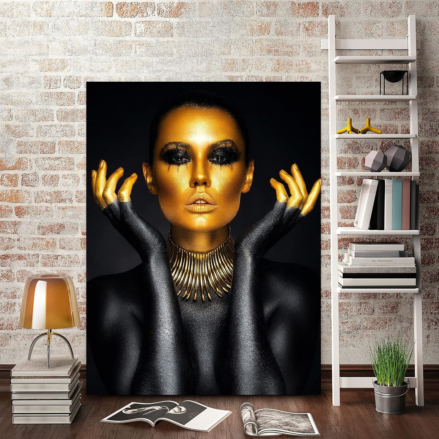 Gold Model Acrylglasbild Wandbild 100 x 75 cm