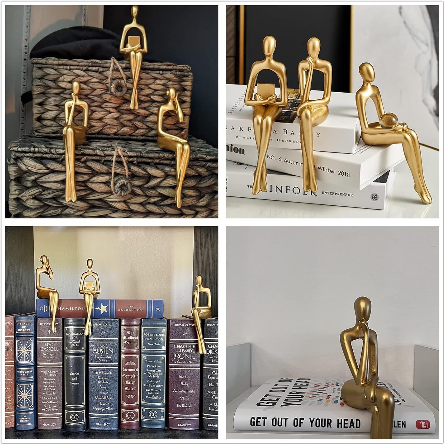 Golden Seat Figures | 3er Skulpturen-Set