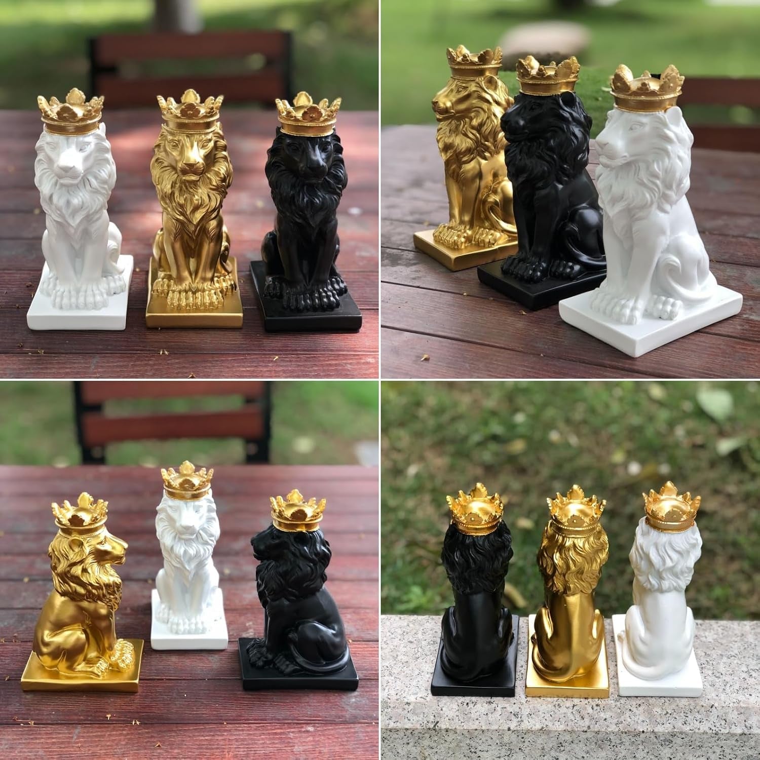 Mini Lion Gold | Löwenfigur mit Krone