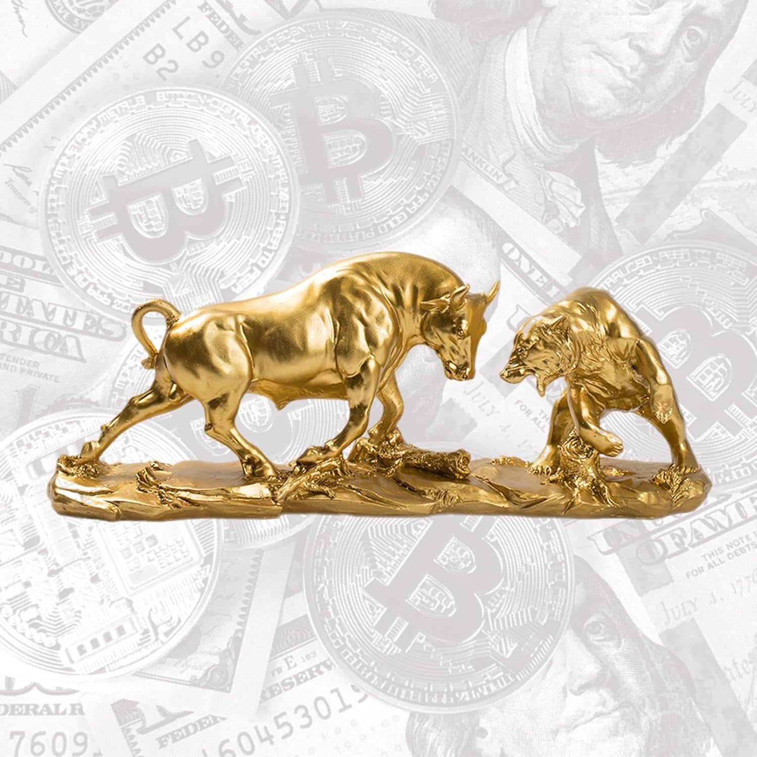 Bull & Bear Desk Sculpture - Börsenfigur für Office & Schreibtisch