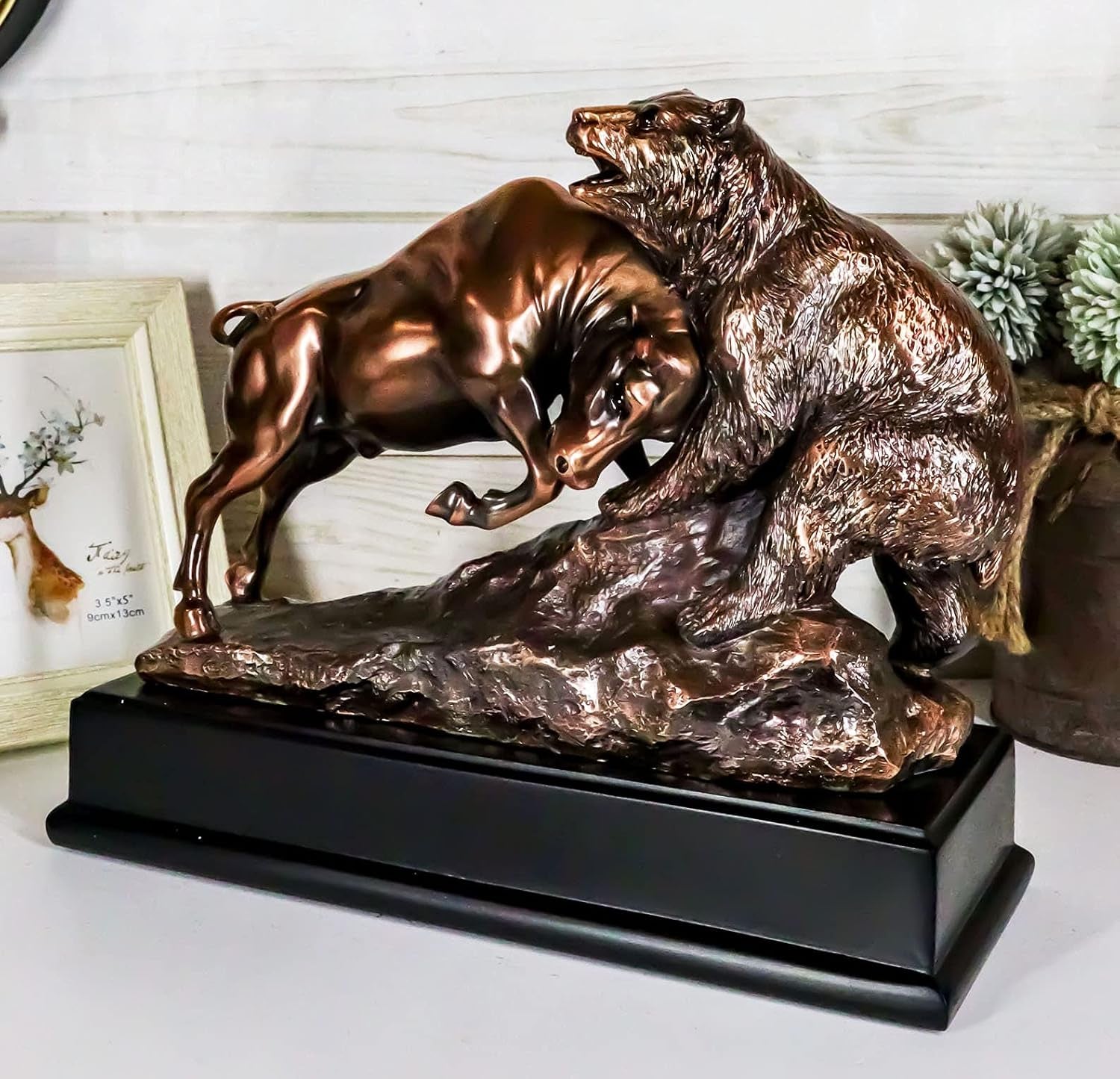 Charging Bull & Bear Bronze - Börsen-Skulptur