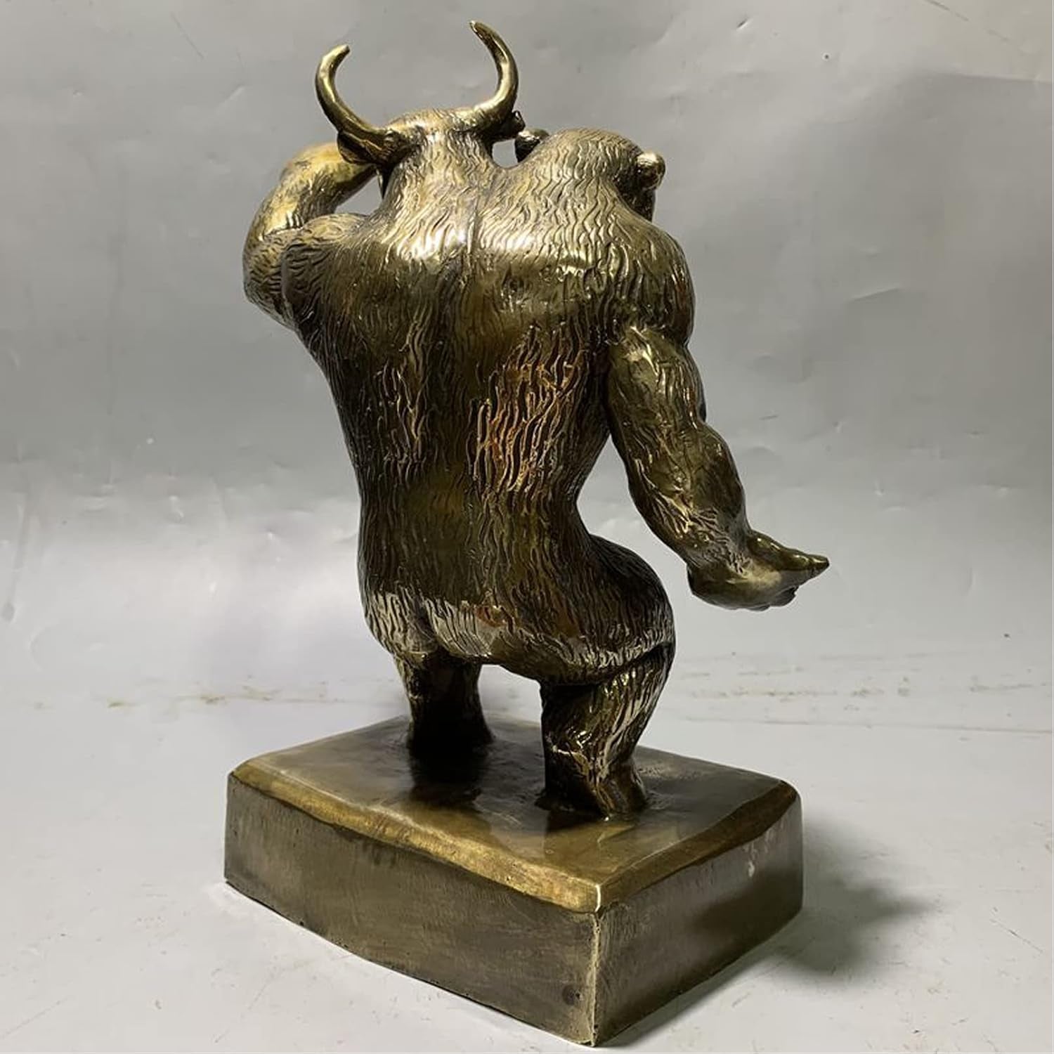 Bulle Und Bär Skulptur/Statue Feng Shui Zur Dekoration, Geschenk Für Börsenfans, Händler Und Investoren.,Bronze,Style2