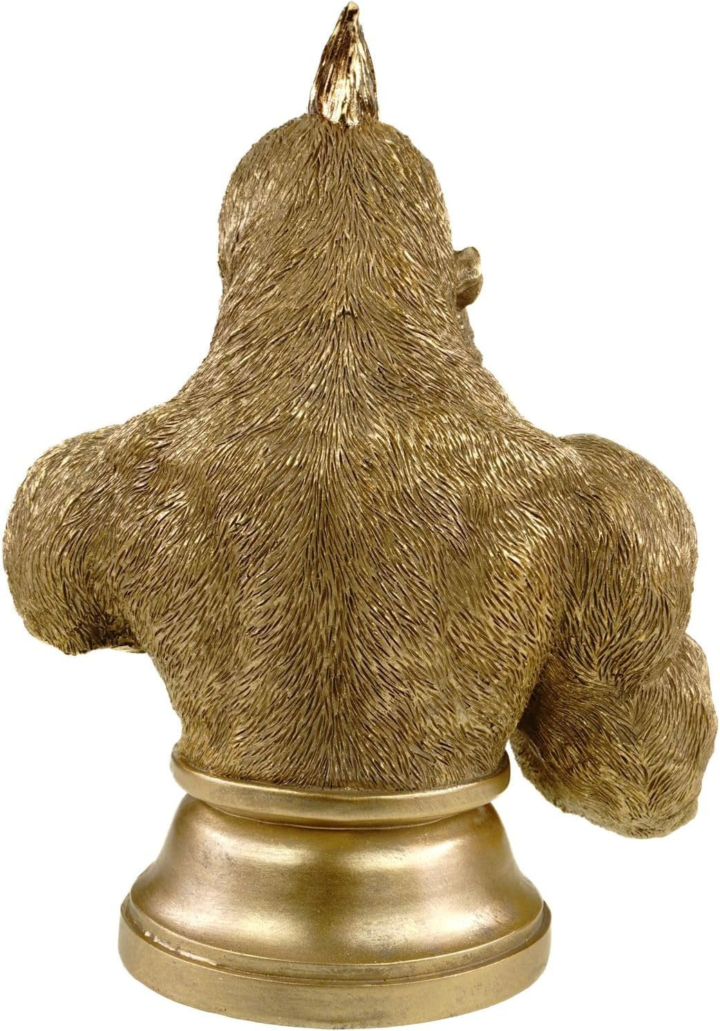 Gold Gorilla Bust 30 x 23 x 17 cm | XXL Tier-Skulptur