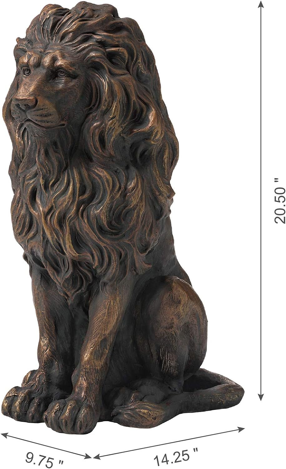 Guardian Statue Sitzender Löwe, Bronze
