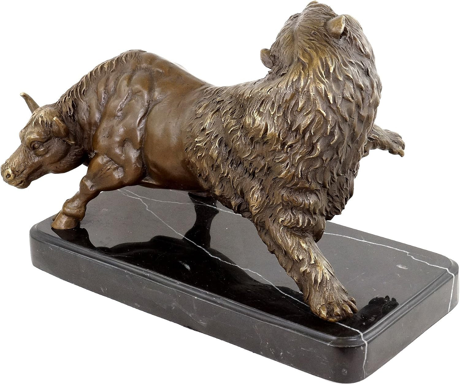 Moderne Kunst Skulptur - Bulle & Bär - Trader Bronze - Börsenfigur - Martin Klein - Trading Aktien Kurse - Statuen Online Kaufen - Bürodeko Für Innen