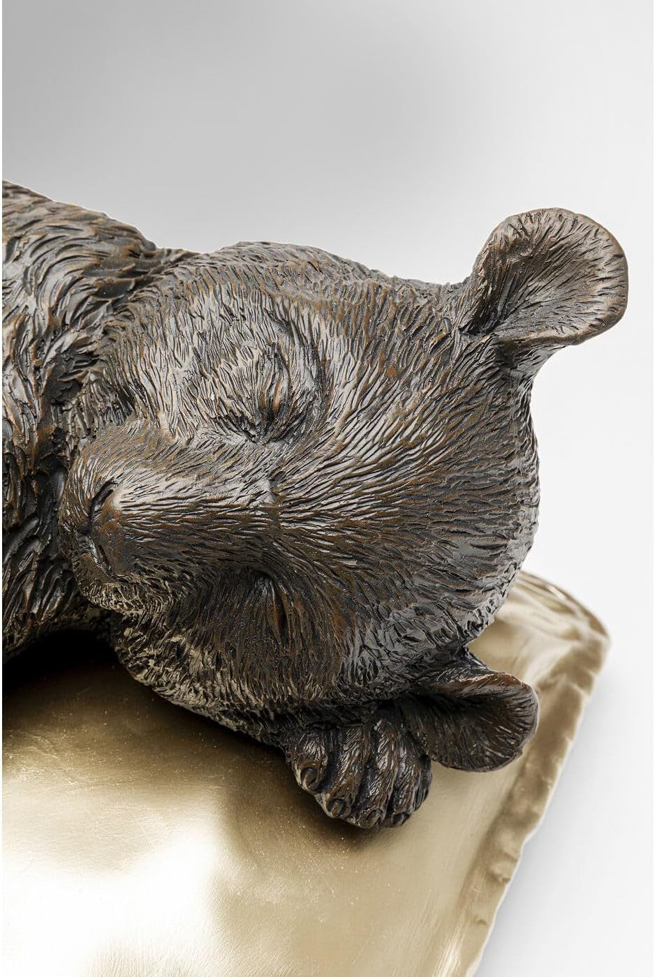 Kare Design Deko Figur Koala, Grau/Gold, Handbemalt, Unikat, Deko Objekt Fürs Wohnzimmer, Für Regale, Tier Design, Schlafzimmerdekoration, 20X35X35 Cm (H/B/T)
