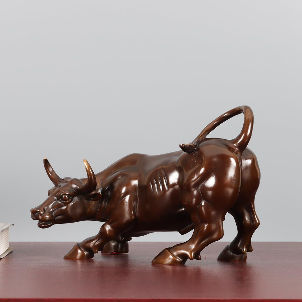 25,9 Cm L Bronze Wall Street Bull Statue Börse Lade Stier Skulptur