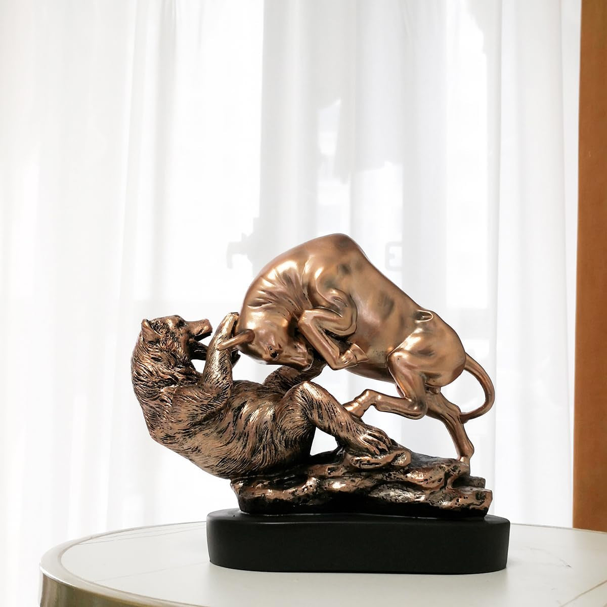 Bull & Bear Bronze Patina | Office Skulptur
