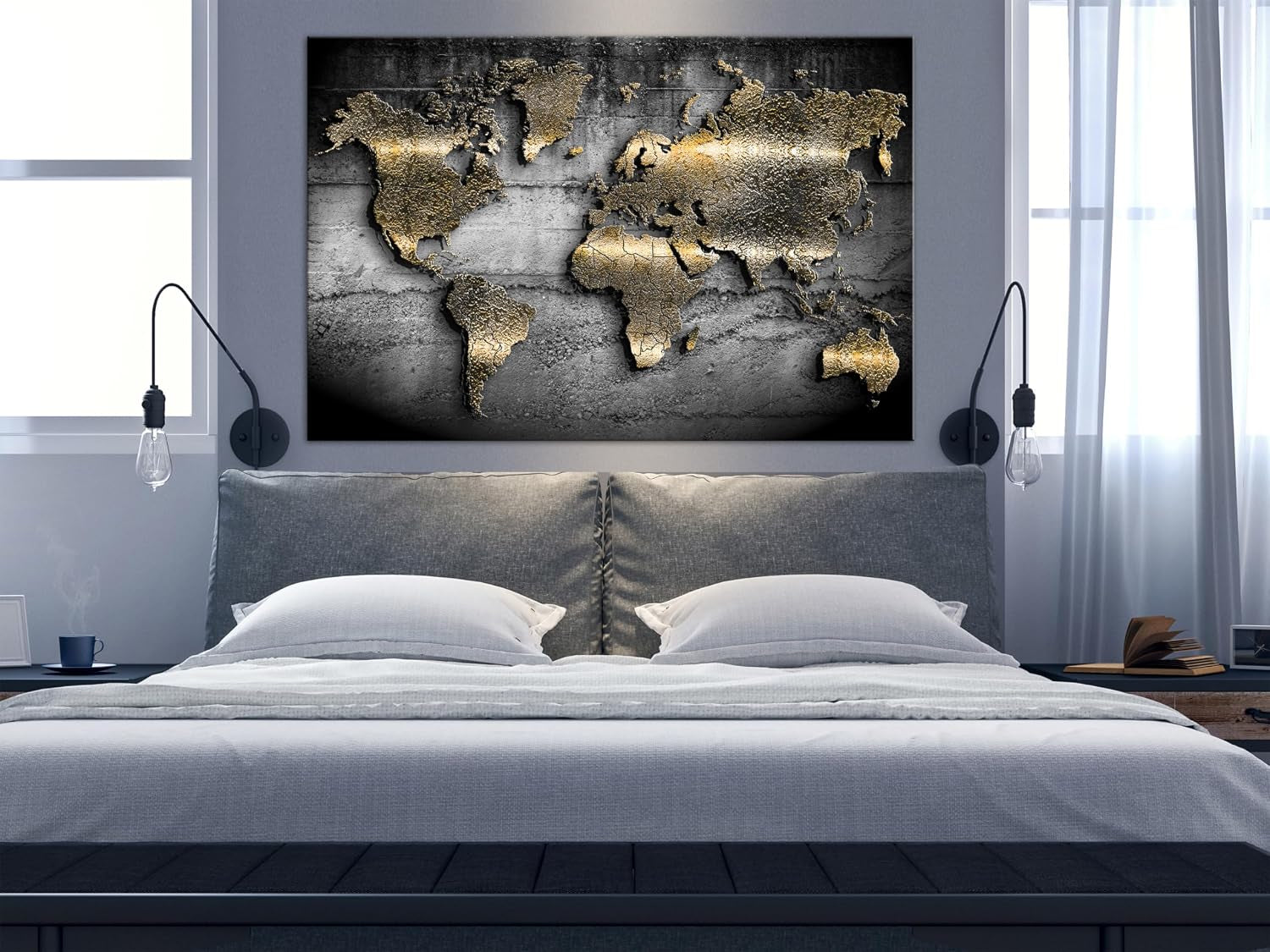 Black Gold Texture Acrylglasbild 120 x 80 cm | Wandkunst