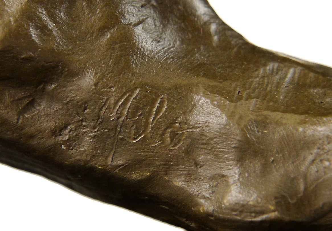 - XXL Panther Statue in Bronze Auf Marmorsockel - Signiert Von Milo - Skulptur - Tierskulptur - Luxus Deko - Edel Dekoration - Wohnung - Einrichtung